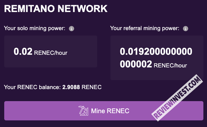 Số lượng khai thác RENEC mỗi ngày