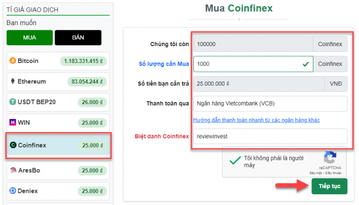 Mua Coinfinex trên Muabancoin.io