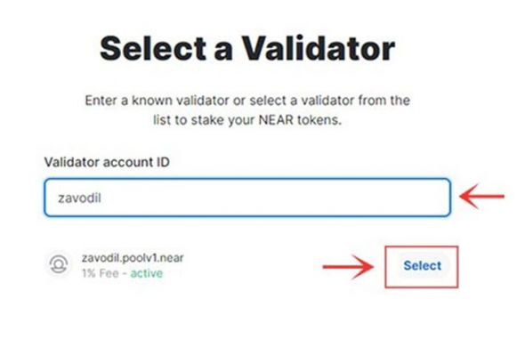 Nhập tên Validator và chọn Select