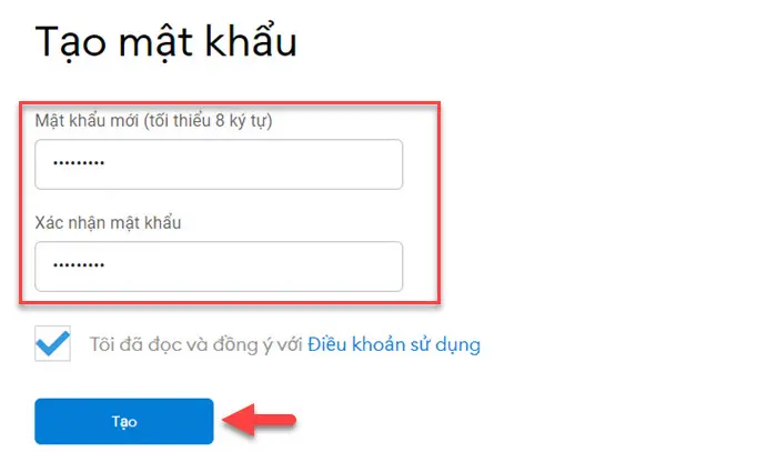 Tạo mật khẩu dùng để đăng nhập mỗi khi cần mở ví