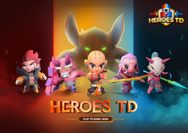 Heroes TD - một game Play to Earn dựa trên blockchain, nơi người chơi có nhiệm vụ triệu hồi các anh hùng và giao chiến với kẻ thù để bảo vệ căn cứ.