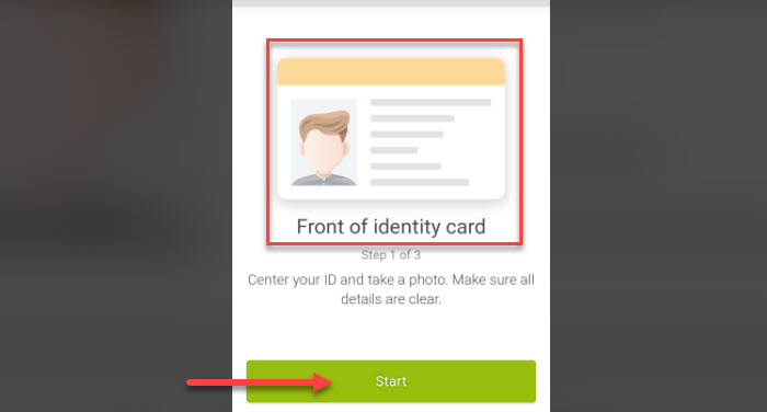 Hãy chụp ảnh mặt trước và mặt sau của ID bạn.