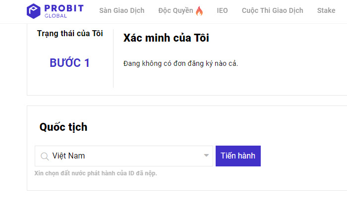 Chọn Quốc tịch Việt Nam
