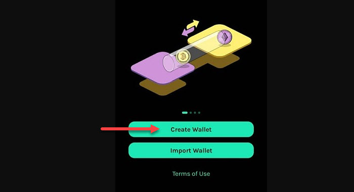 Nhấn vào Create Wallet