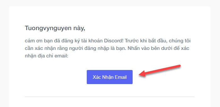 Kiểm tra email của bạn rồi ấn vào Xác nhận Email