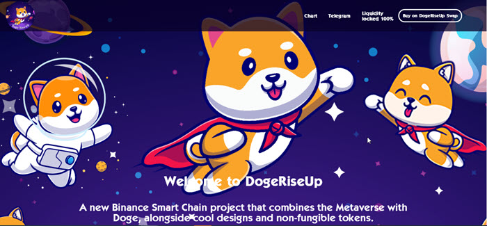 Giao diện Website Doge Rise Up