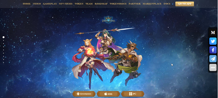Giao diện Website Rise of Defender
