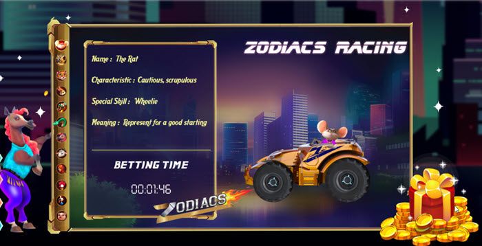 Zodiacs Racing trong game Zodiacs