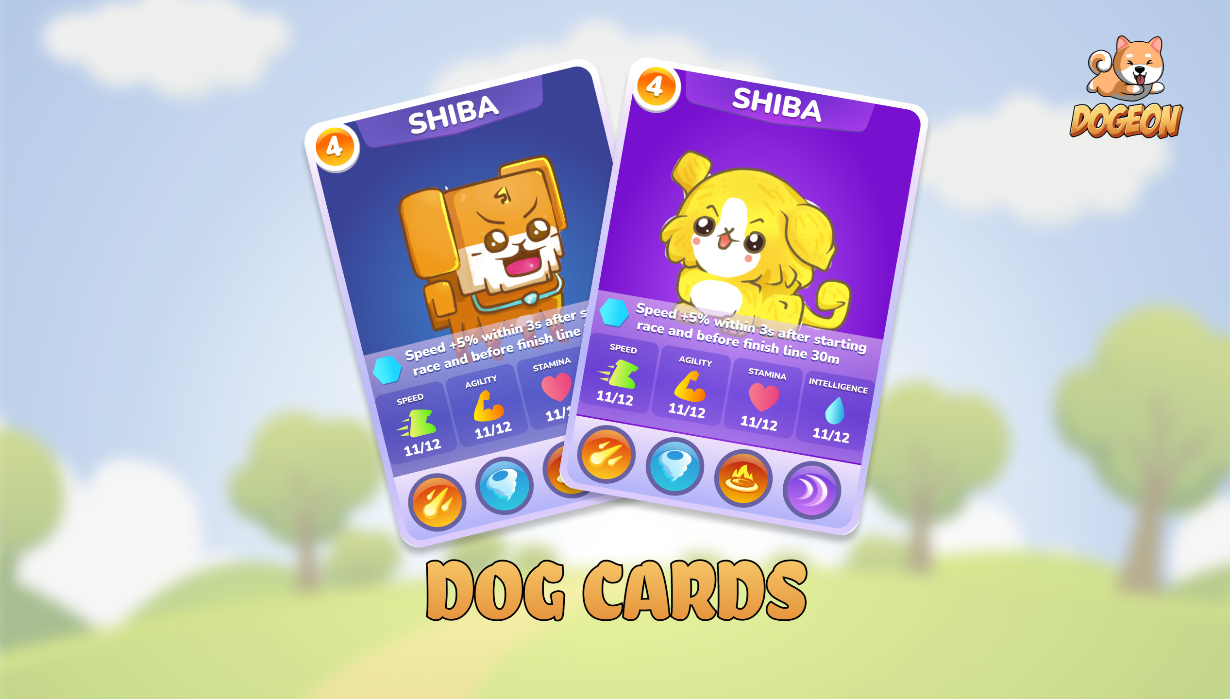 Các Dog cards có thể kết hợp với nhau để tạo ra một con chó mới.