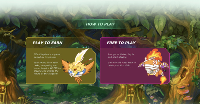Elfin Kingdom (ELFIN) hoạt động theo cơ chế Play to earn và free to play