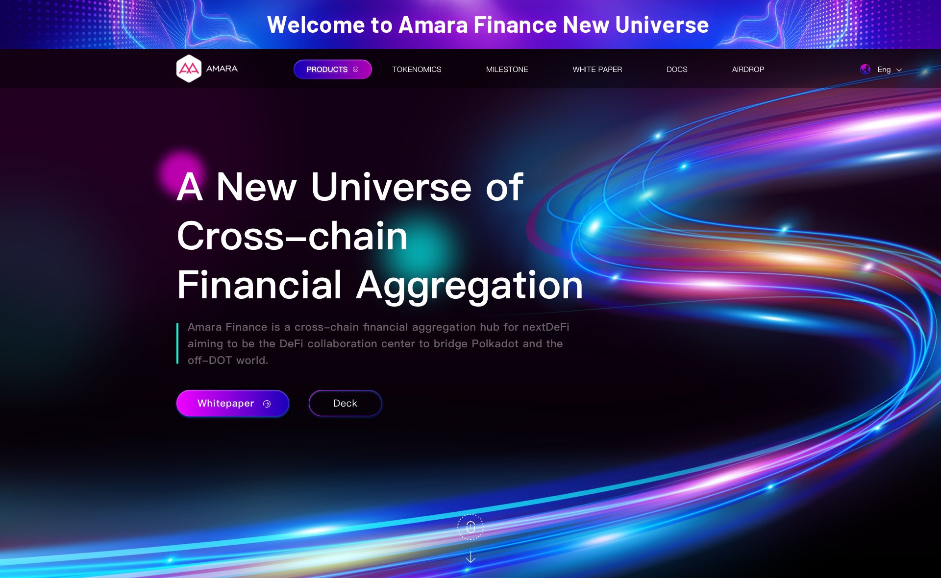 Amara Finance - a cross-chain financial platform developed on the Polkadot ecosystem.