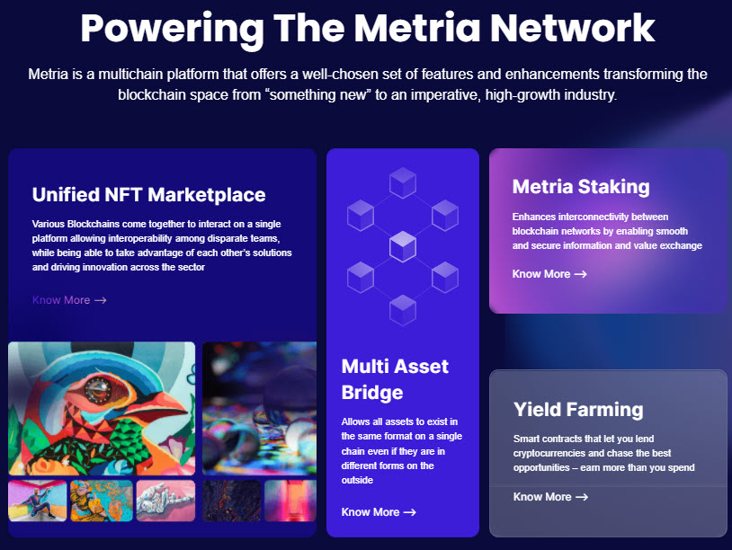 Metria - một nền tảng đa hướng cung cấp các tính năng và cải tiến cần thiết
