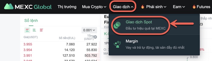 Giao dịch EUL/USDT