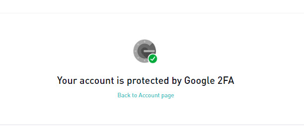 Hệ thống sẽ thông báo bạn bảo mật Google Authenticator thành công.