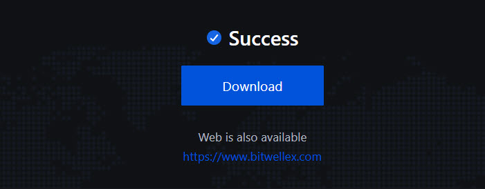 Hệ thống thông báo bạn đã đăng ký BitWell thành công.