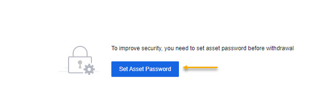Ấn vào Set asset password.