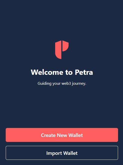 Nhấn Create New Wallet để tạo ví mới